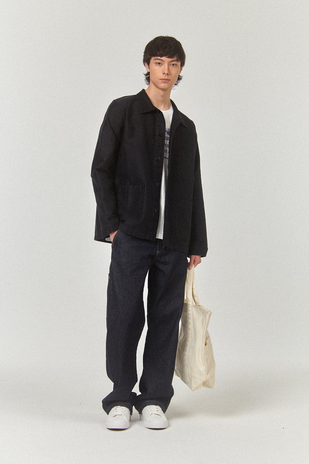 Le Mont St. Michel - MOLESKIN WORK JACKET - Black