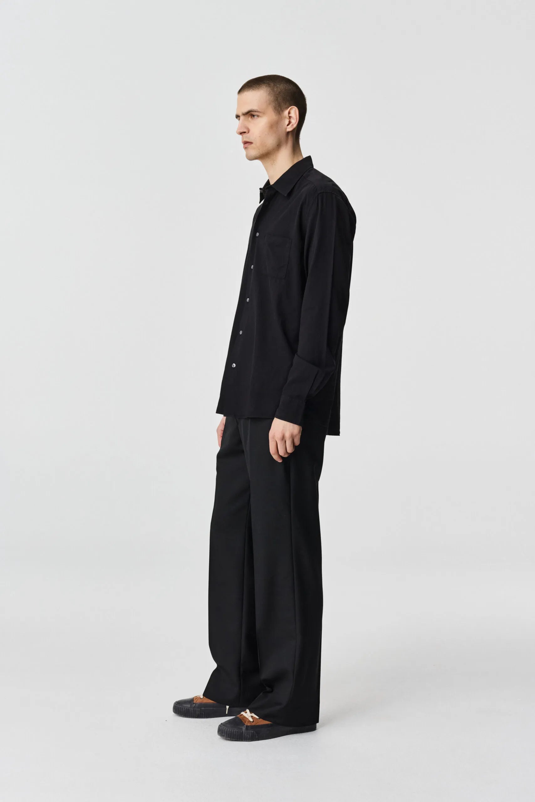 'Ward Shirt' Cotton Blend - Black