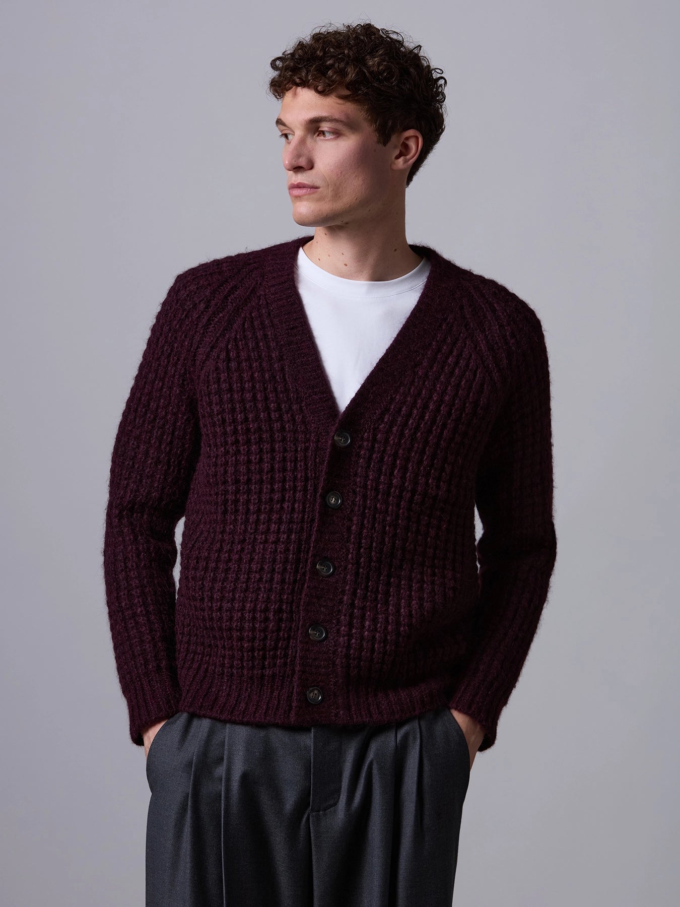 Cardigan ML Punto Militare - Bordeaux