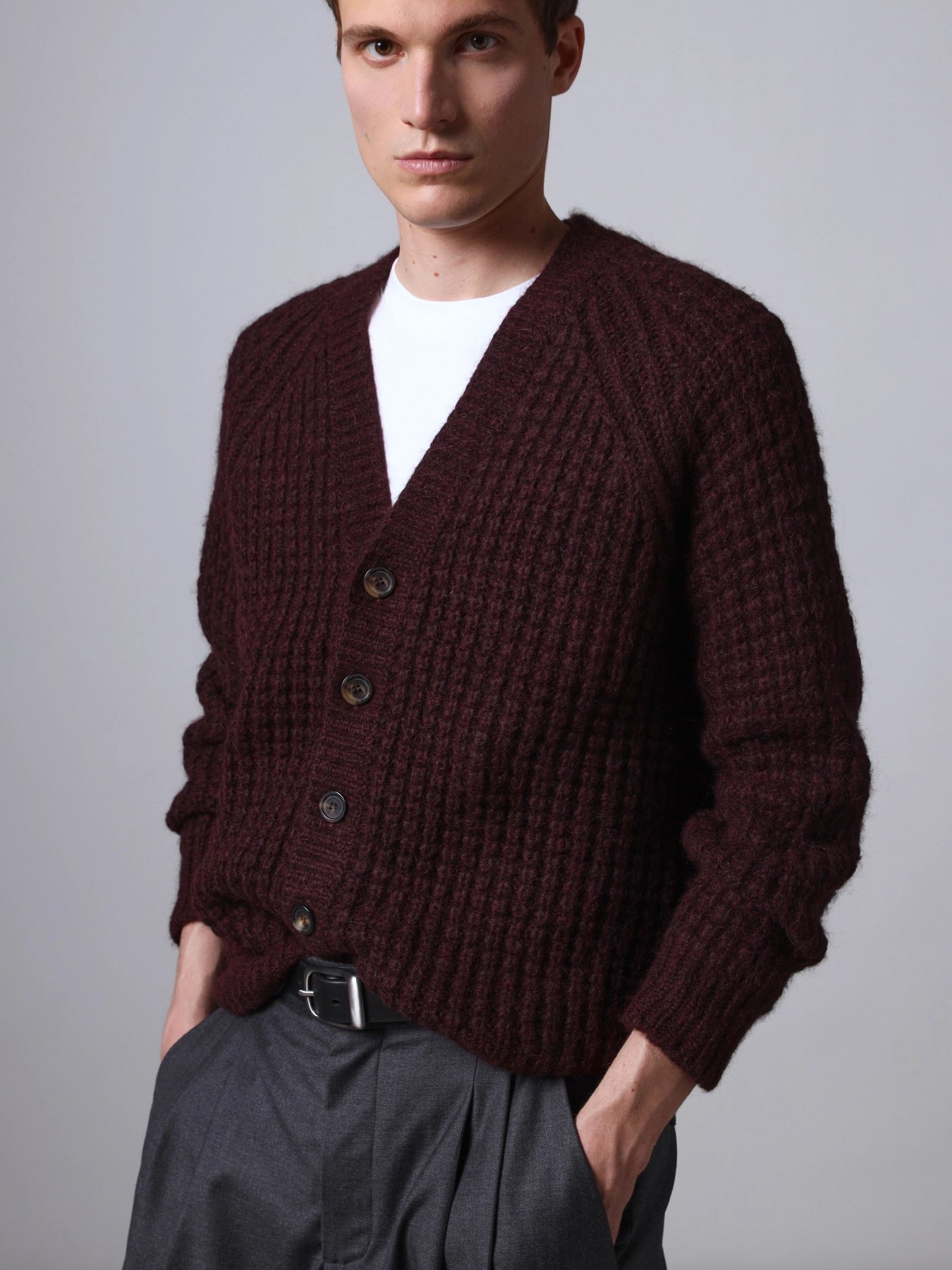 Cardigan ML Punto Militare - Bordeaux