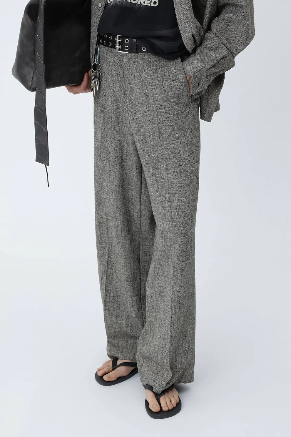 ERON TROUSERS Salt and Pepper