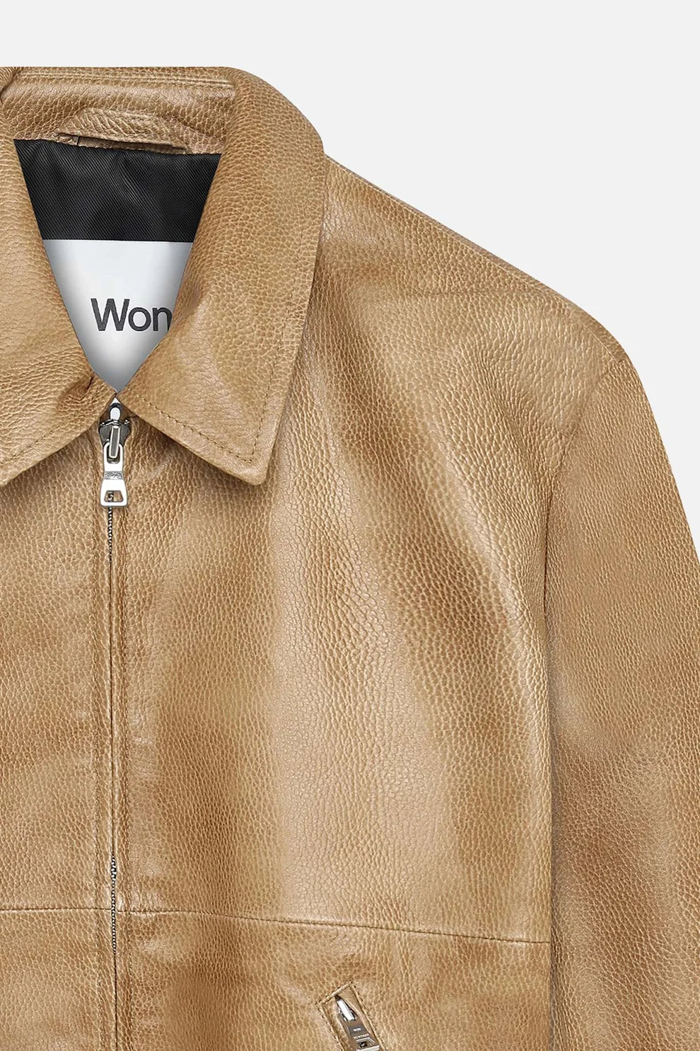 DUTTON LEATHER JACKET - Breen Brown