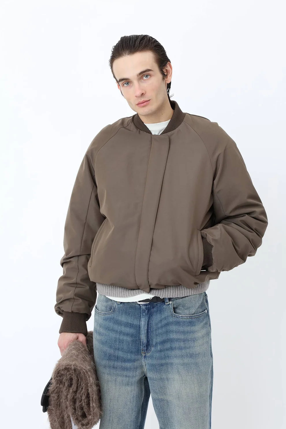 OTTO BOMBER JACKET - Major Brown