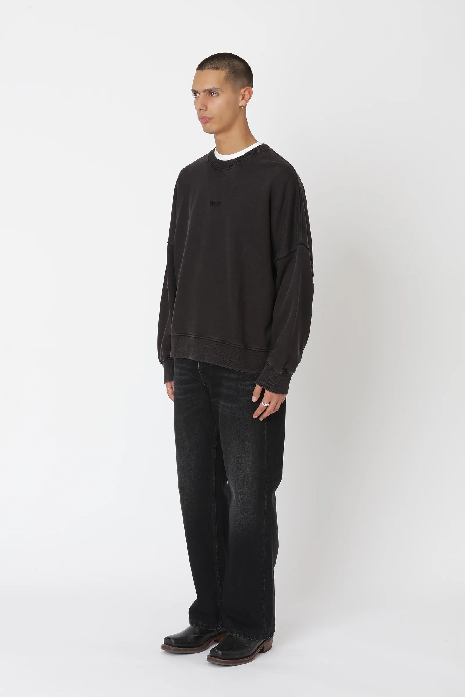 'Staff Crew' Crewneck Black