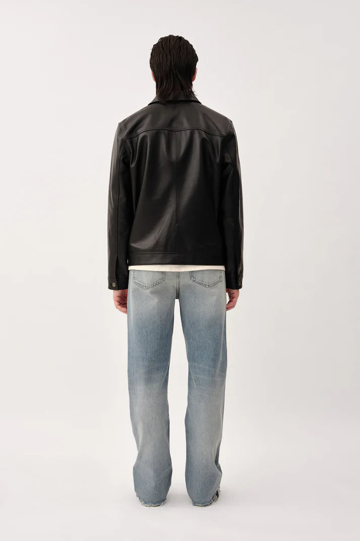 'Clayton' Leather Shirt Jacket