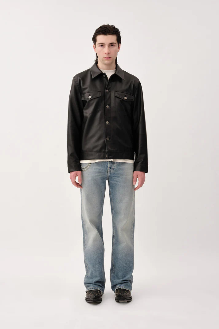 'Clayton' Leather Shirt Jacket