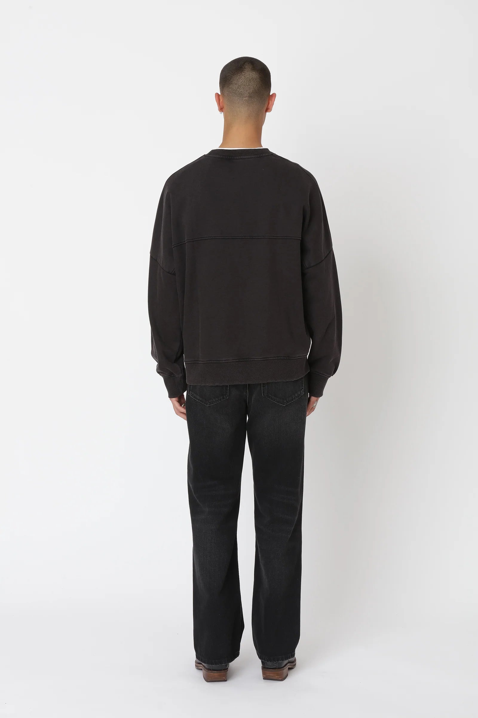 'Staff Crew' Crewneck Black