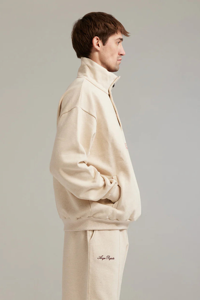 Button script rollneck oatmeal melange