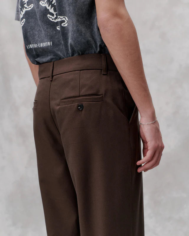 'Alert' Tailored Pants Chocolate