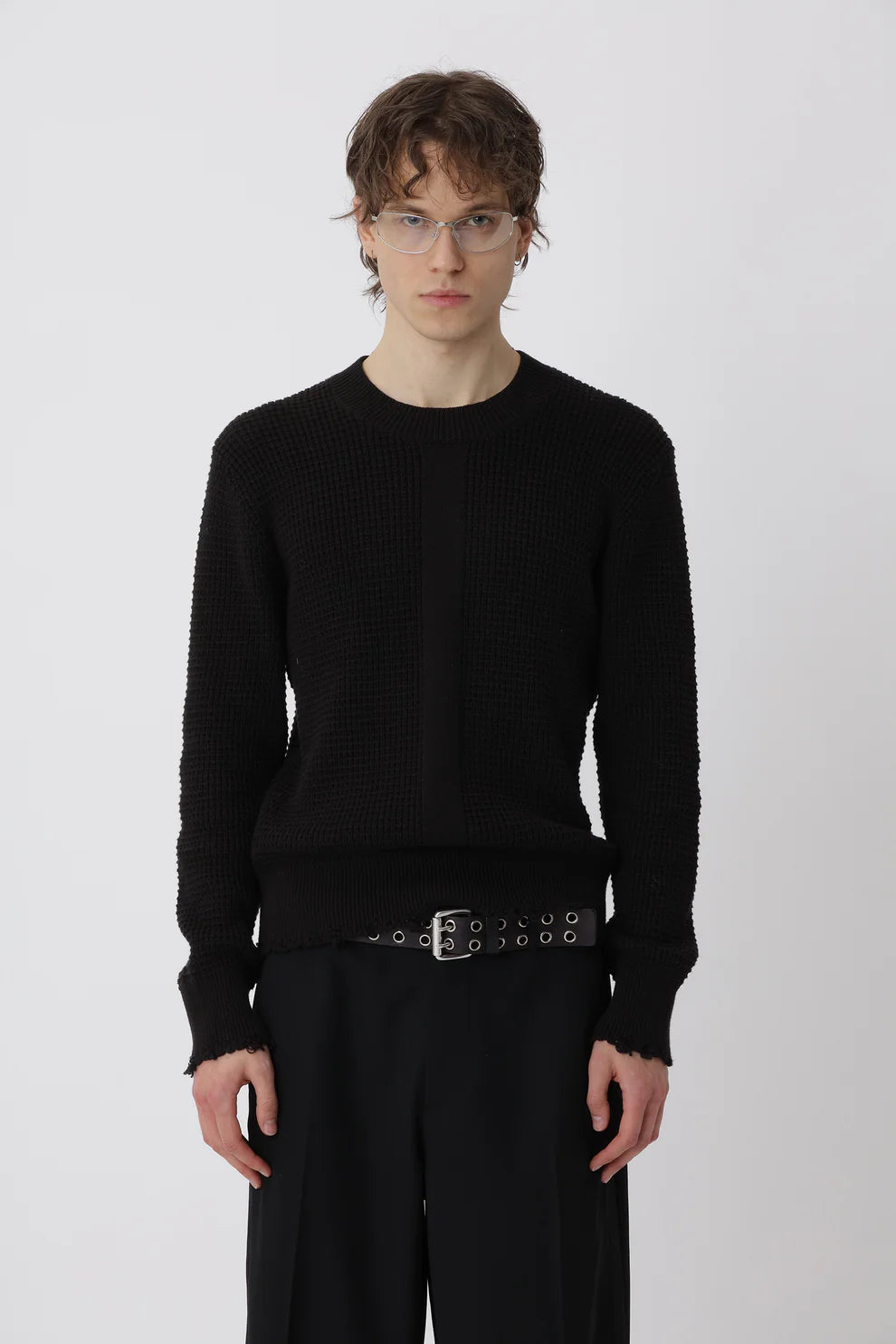 'Rune' Knit Shirt Black