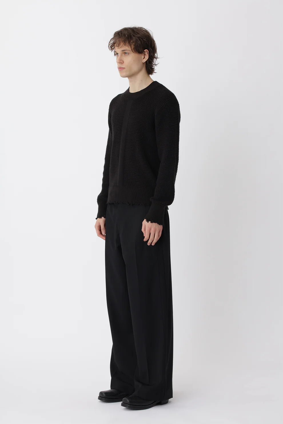 'Rune' Knit Shirt Black