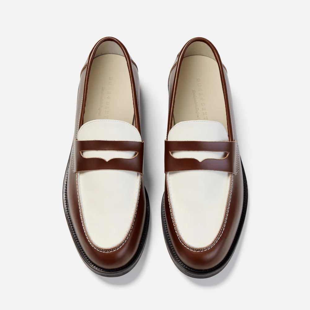 Penny Loafer Duke & Dexter Chestnut - White