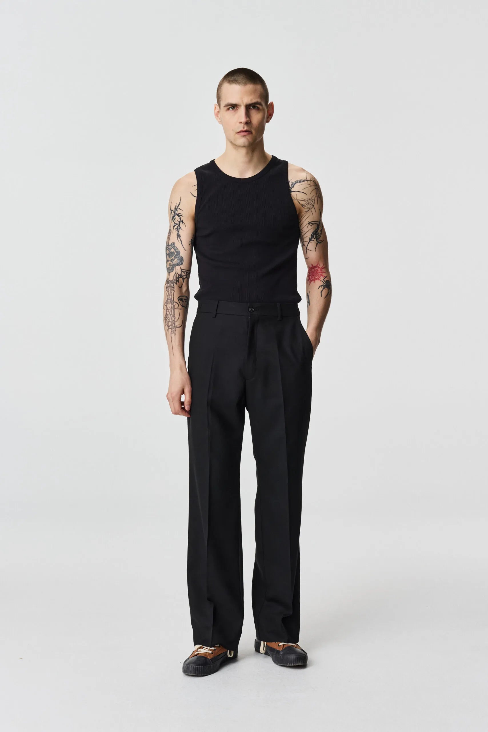 Garcon Trousers - Black Smoke