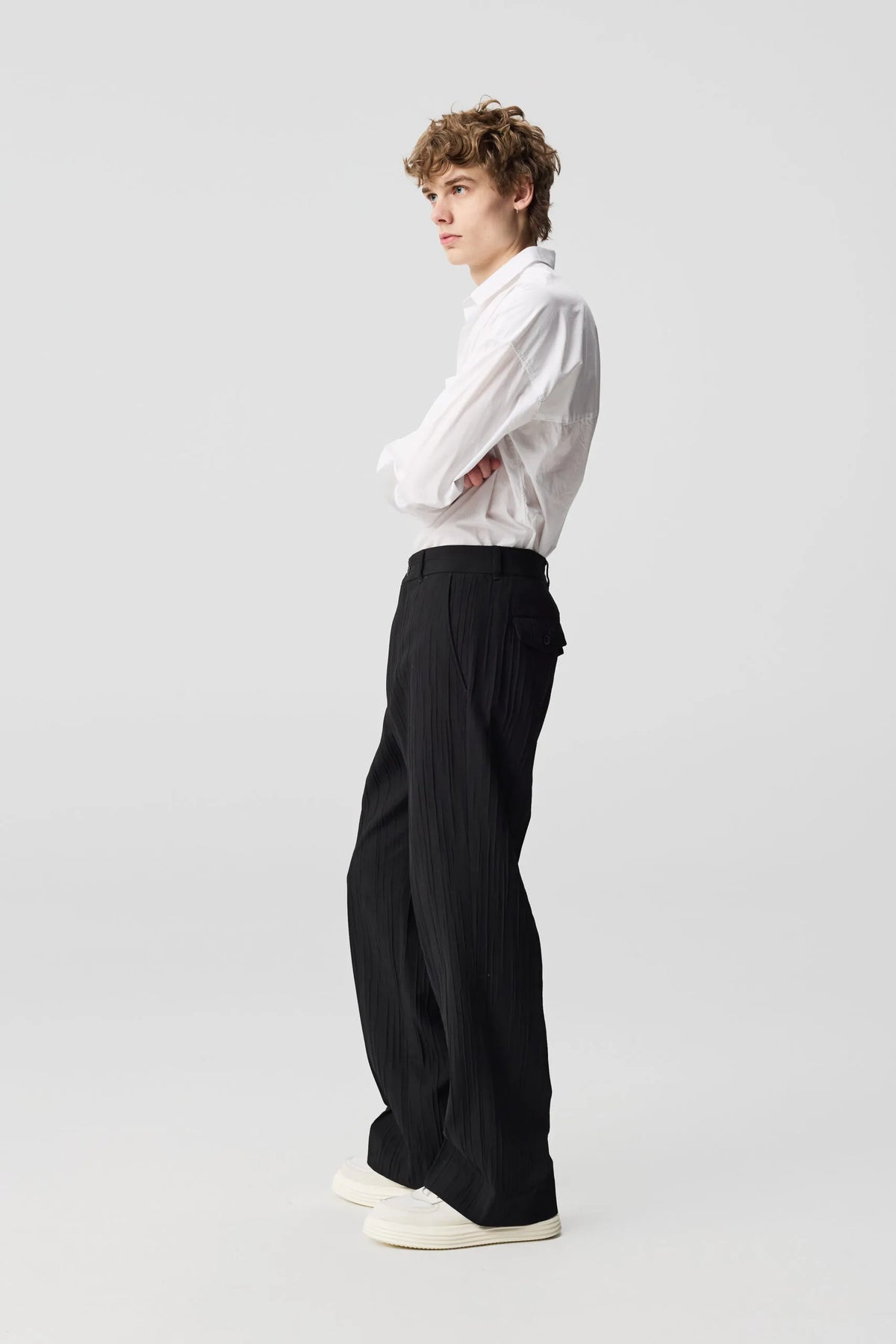Adnym - GARCON TROUSER - black crease