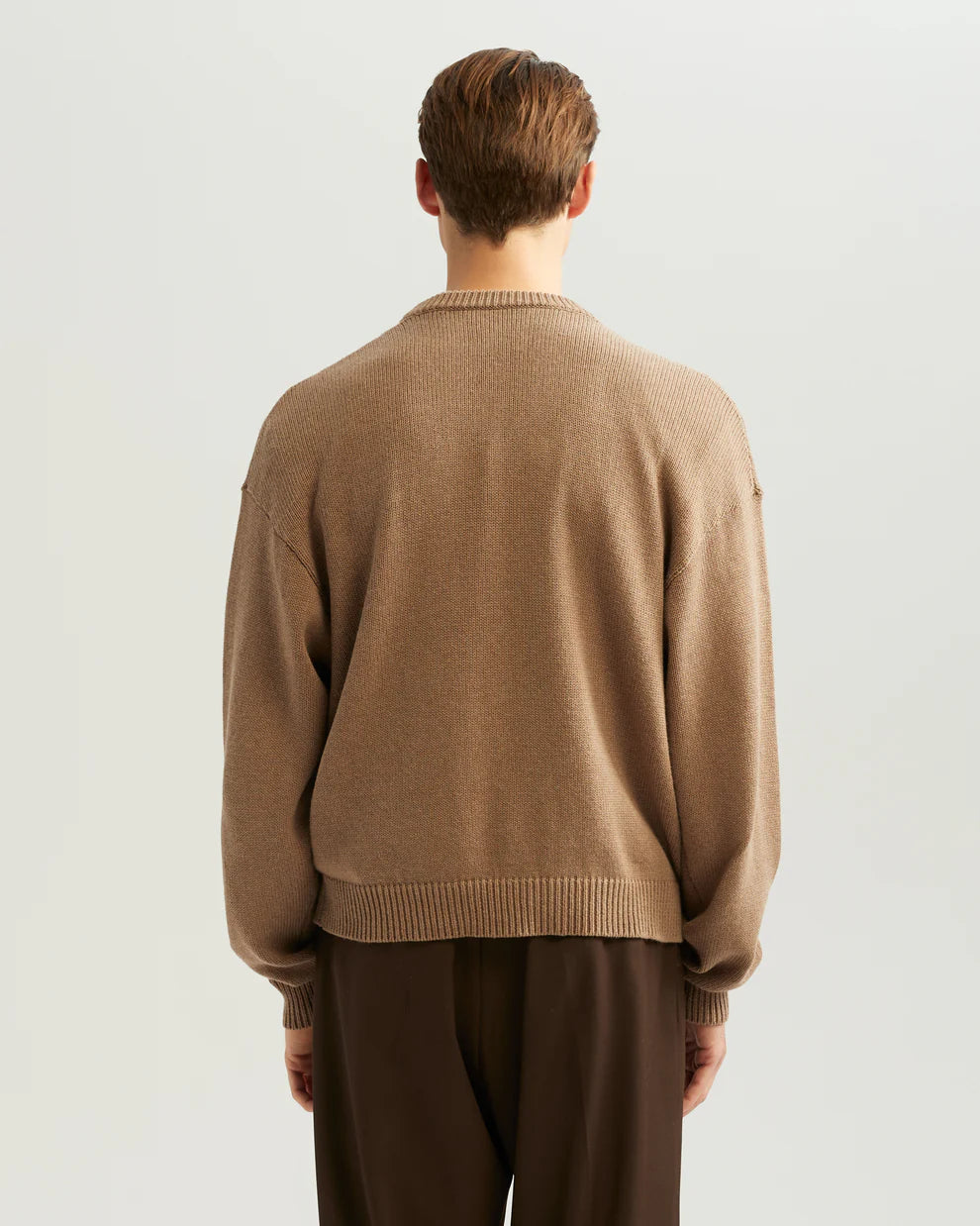 Rope knit sweater - brown
