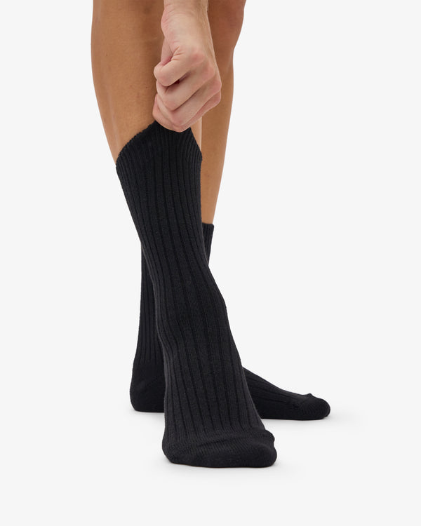 Colorful Standard - Merino Wool Blend Sock - Deep Black