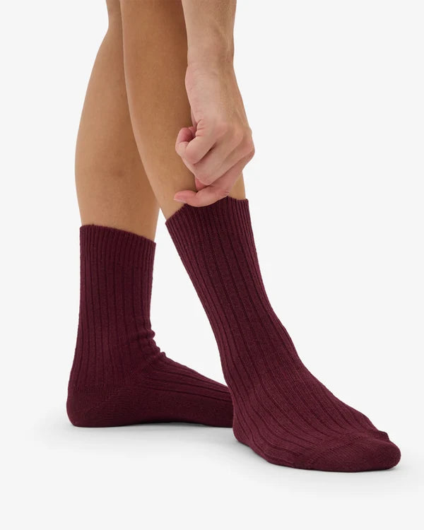Colorful Standard - Merino Wool Blend Sock - Oxblood Red