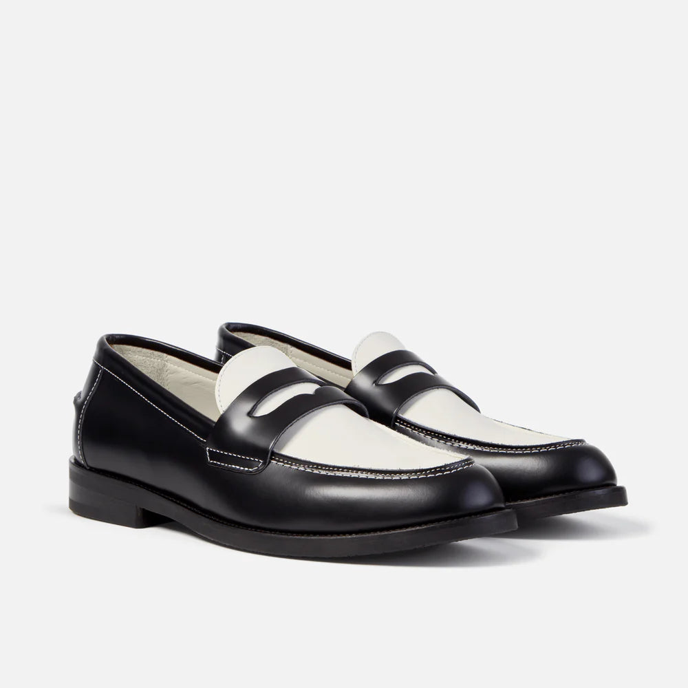 Penny Loafer Duke & Dexter WILDE Black X White