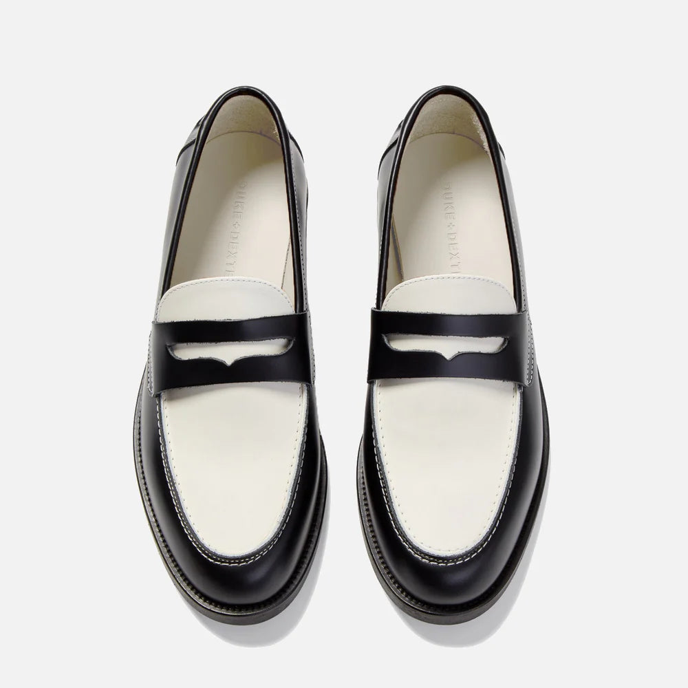 Penny Loafer Duke & Dexter WILDE Black X White