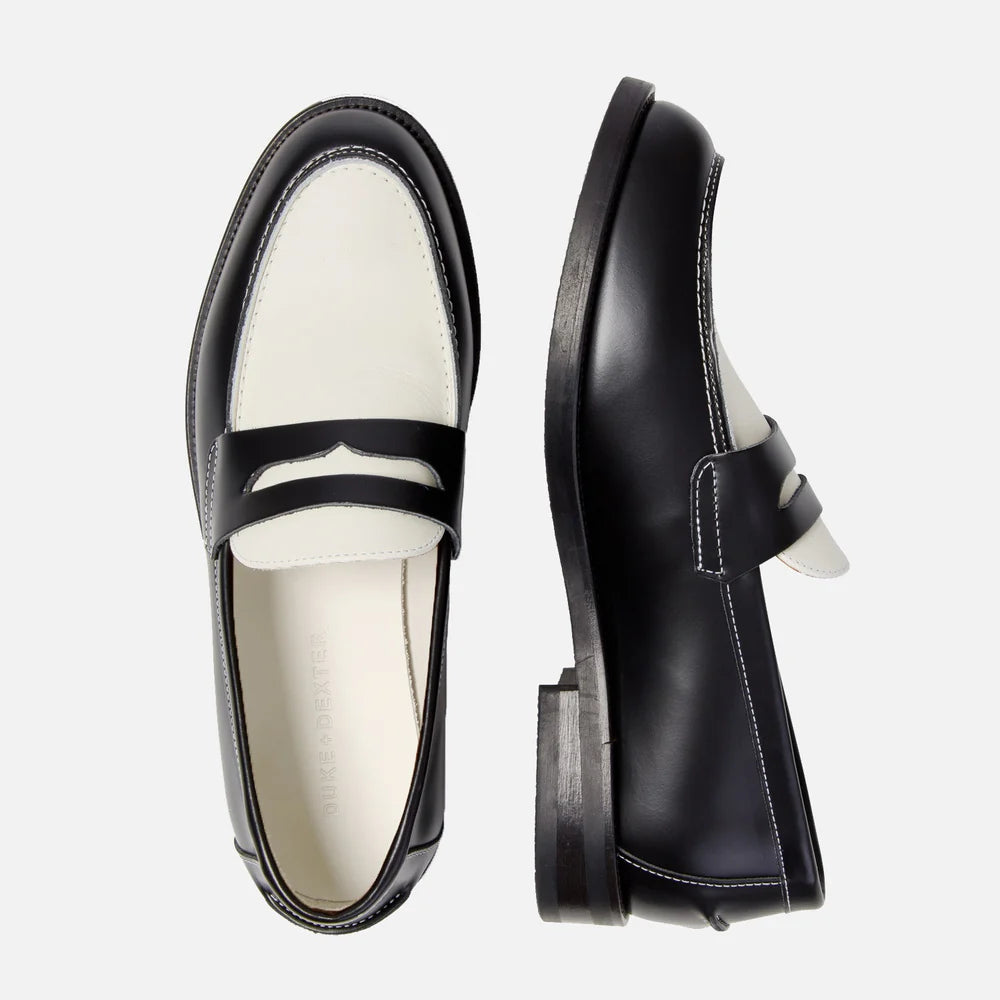 Penny Loafer Duke & Dexter WILDE Black X White