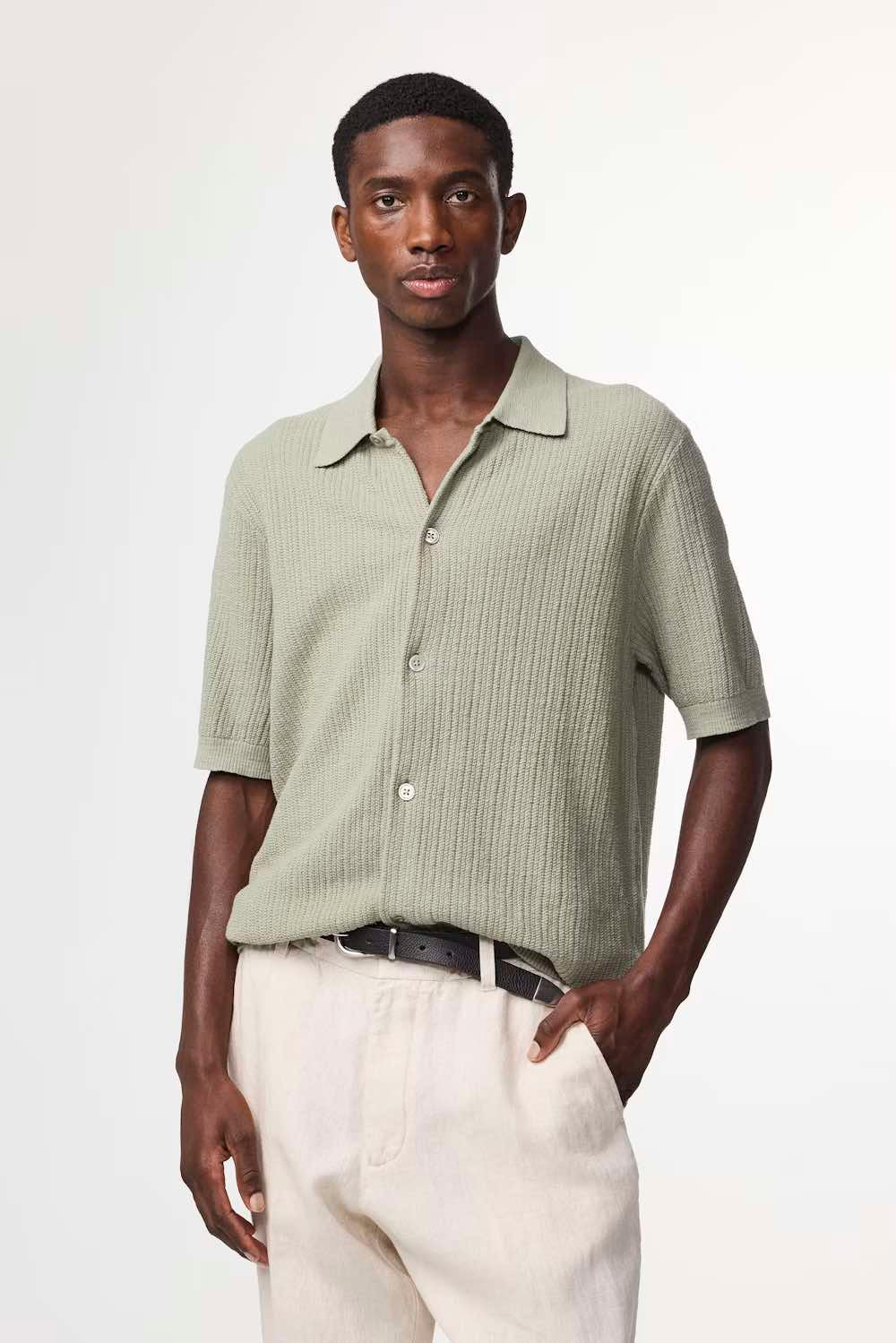 Nolan Polo Cardigan 6695 - Sage Green