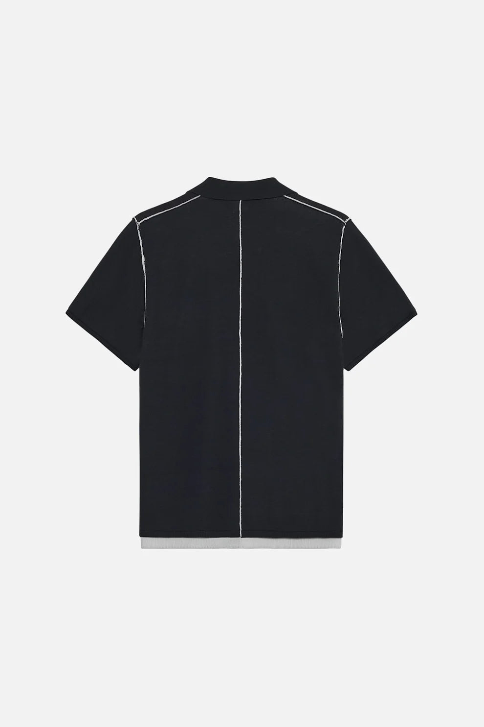 JONAS TWO LAYER KNIT POLO Black COMB.