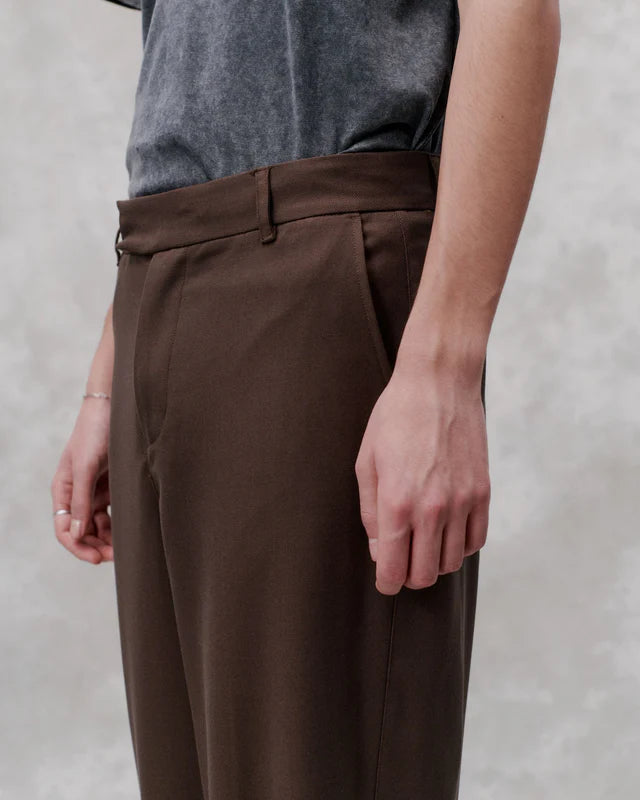 'Alert' Tailored Pants Chocolate