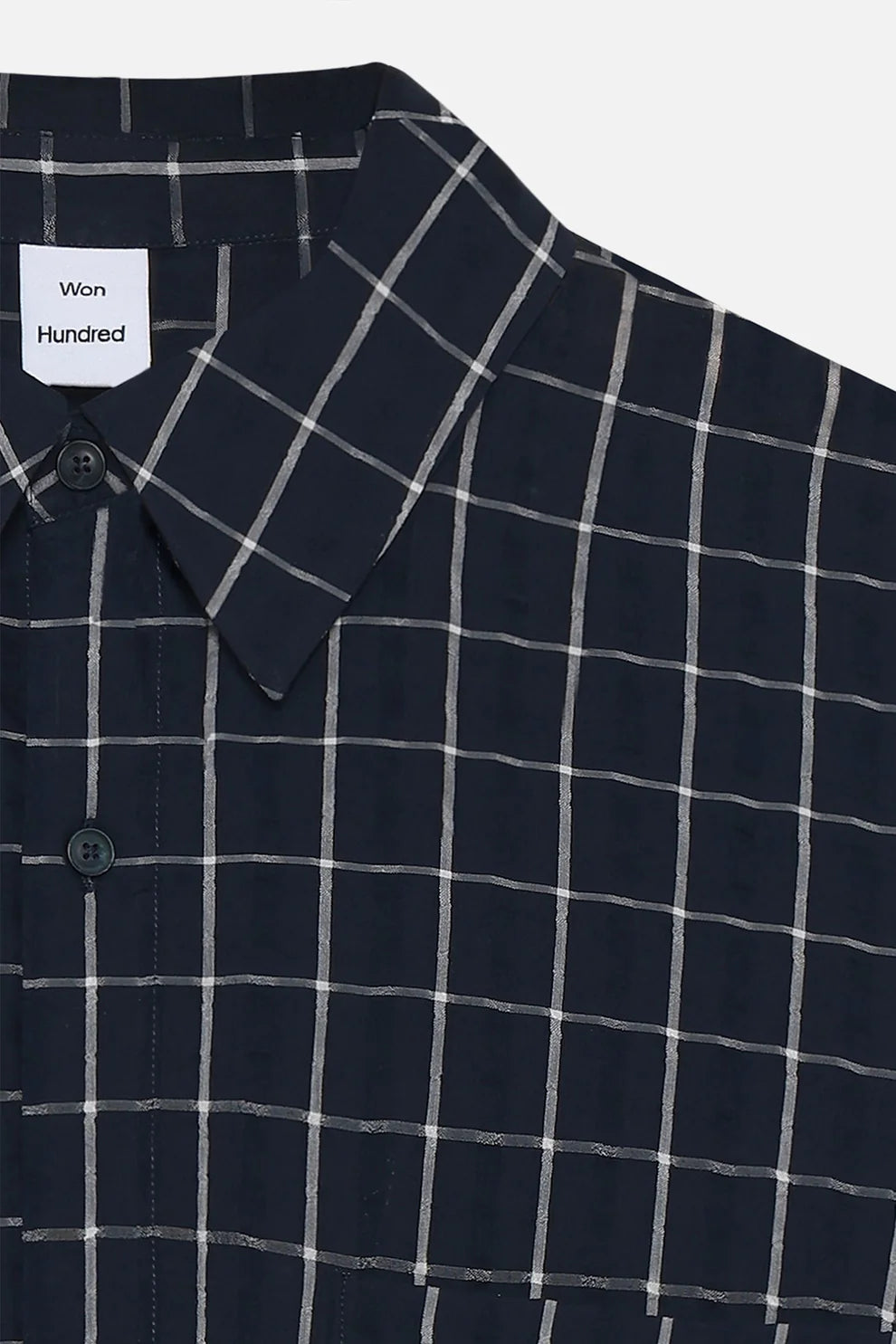 MAZA CHECK SHIRT Navy Blue COMB