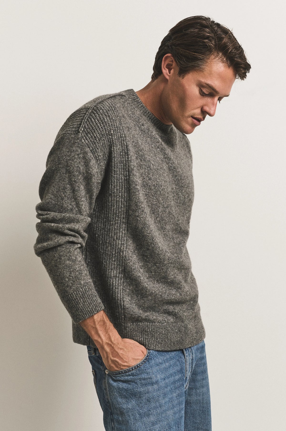 Cesar Casier - AMIR SWEATER - Light Grey